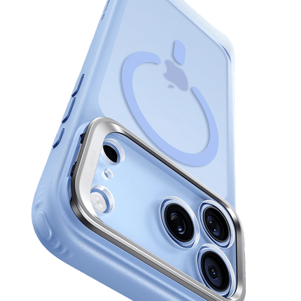 iPhone 18 Pro Max/17 Pro Max Classic Hybrid Magsafe Standlı Kapak Kılıf - Açık Mavi 3