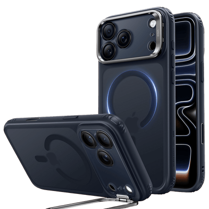 iPhone 18 Pro Max/17 Pro Max Classic Hybrid Magsafe Standlı Kapak Kılıf - Mavi