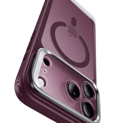 iPhone 18 Pro Max/17 Pro Max Classic Hybrid Magsafe Standlı Kapak Kılıf - Bordo 3