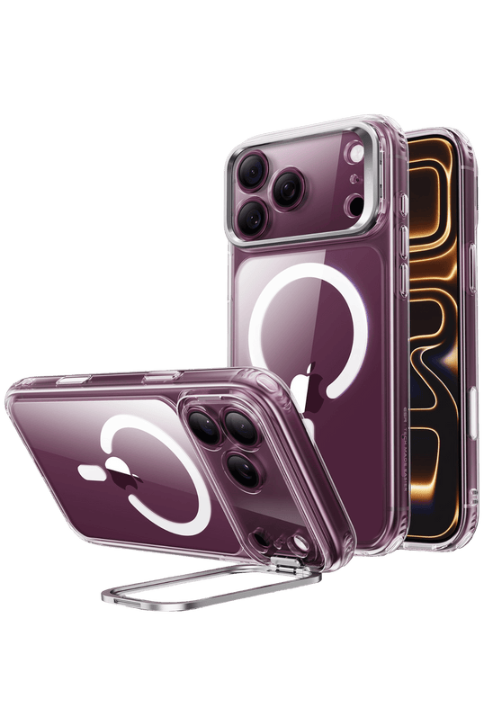 iPhone 18 Pro Max/17 Pro Max Classic Hybrid Magsafe Standlı Kapak Kılıf - Şeffaf