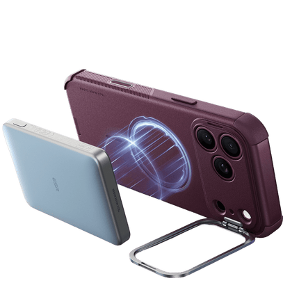 iPhone 18 Pro Max/17 Pro Max Cyber Tough Magsafe Stantlı Kapak Kılıf - Bordo 3