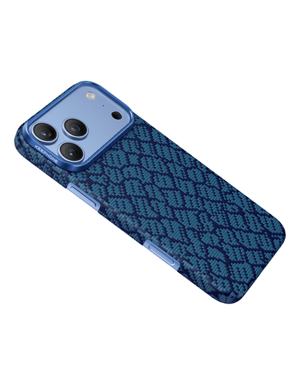 iPhone 18 Pro Max/17 Pro Max Drakon Aramid Magsafe Kapak Kılıf - Koyu Mavi 2