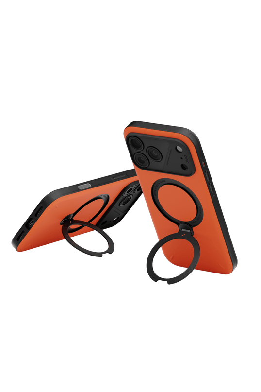 iPhone 18 Pro Max/17 Pro Max Elix Rotating Kickstand Kapak Kılıf - Turuncu 4