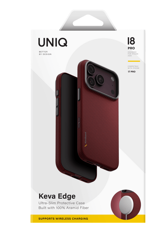 iPhone 18 Pro Max/17 Pro Max Keva Edge Slim Aramid Magsafe Kapak Kılıf - Bordo 5