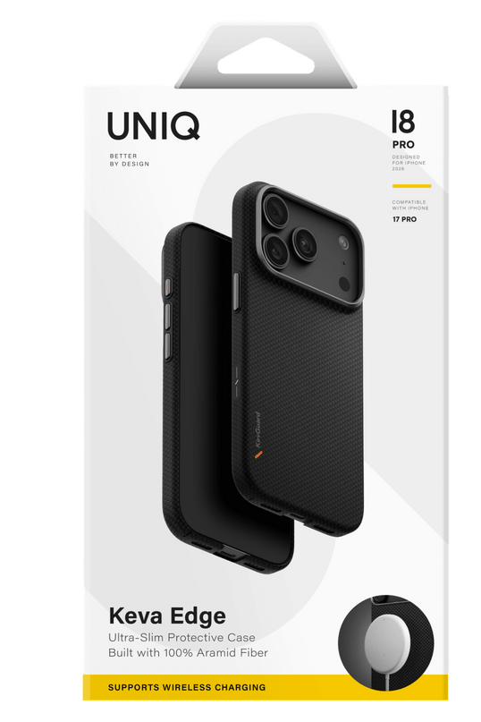 iPhone 18 Pro Max/17 Pro Max Keva Edge Slim Aramid Magsafe Kapak Kılıf - Siyah 4