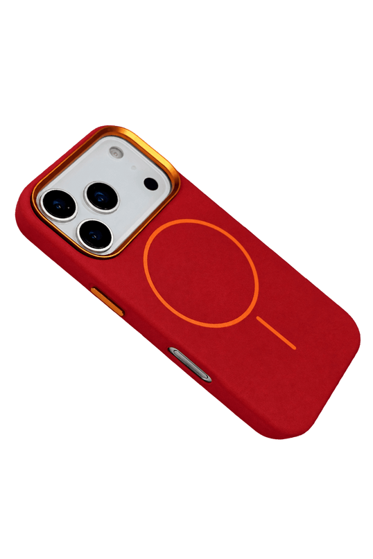 iPhone 18 Pro Max/17 Pro Max Luno Deri Magsafe Kapak Kılıf - Bordo 2