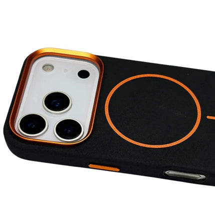 iPhone 18 Pro Max/17 Pro Max Luno Deri Magsafe Kapak Kılıf - Siyah 3