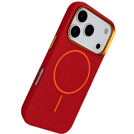 iPhone 18 Pro Max/17 Pro Max Luno Deri Magsafe Kapak Kılıf - Bordo 3