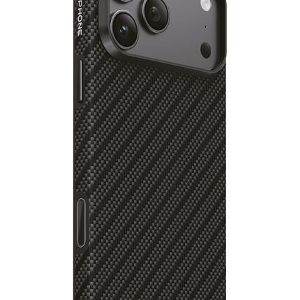 iPhone 18 Pro Max/17 Pro Max Mono Aramid Fiber Magsafe Kapak Kılıf - Siyah