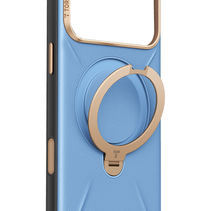 iPhone 18 Pro Max/17 Pro Max O Stand Spin VegSkin Serisi Magsafe Kılıf - Açık Mavi 4