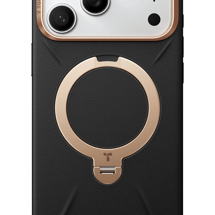 iPhone 18 Pro Max/17 Pro Max O Stand Spin VegSkin Serisi Magsafe Kılıf - Siyah 2