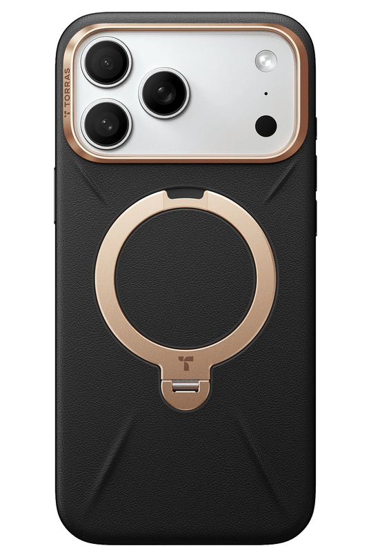 iPhone 18 Pro Max/17 Pro Max O Stand Spin VegSkin Serisi Magsafe Kılıf - Siyah 2