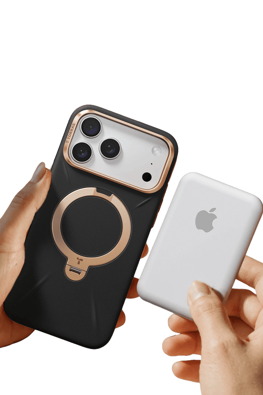 iPhone 18 Pro Max/17 Pro Max O Stand Spin VegSkin Serisi Magsafe Kılıf - Siyah 3