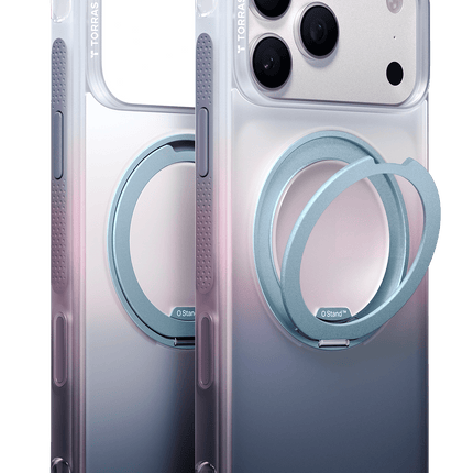 iPhone 18 Pro Max/17 Pro Max O3 Air Gradient Standlı Magsafe Kapak Kılıf - Mor