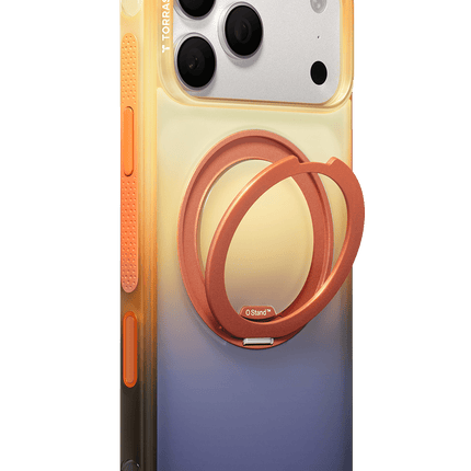 iPhone 18 Pro Max/17 Pro Max O3 Air Gradient Standlı Magsafe Kapak Kılıf - Turuncu 2