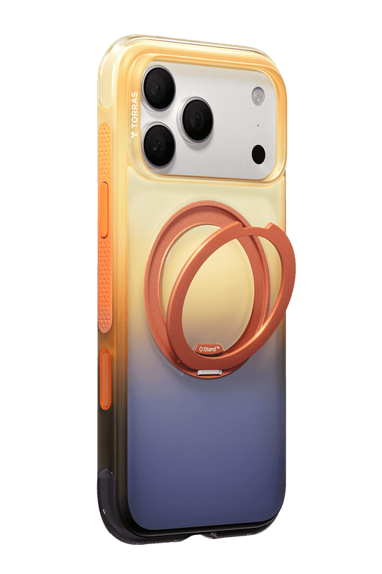 iPhone 18 Pro Max/17 Pro Max O3 Air Gradient Standlı Magsafe Kapak Kılıf - Turuncu 2