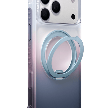iPhone 18 Pro Max/17 Pro Max O3 Air Gradient Standlı Magsafe Kapak Kılıf - Mor 2