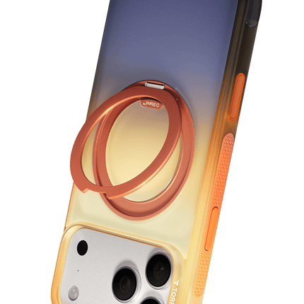 iPhone 18 Pro Max/17 Pro Max O3 Air Gradient Standlı Magsafe Kapak Kılıf - Turuncu 3