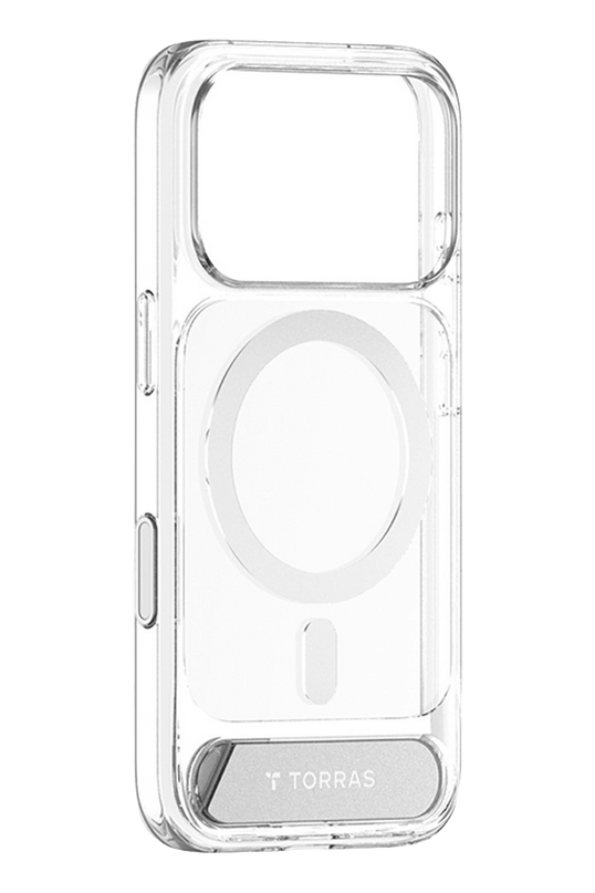 iPhone 18 Pro Max/17 Pro Max Ostand L1 Standlı Magsafe Kapak Kılıf - Şeffaf 2