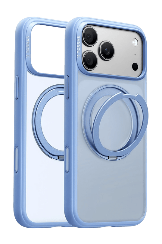iPhone 18 Pro Max/17 Pro Max Ostand O1 Guardian Standlı Magsafe Kapak Kılıf - Açık Mavi