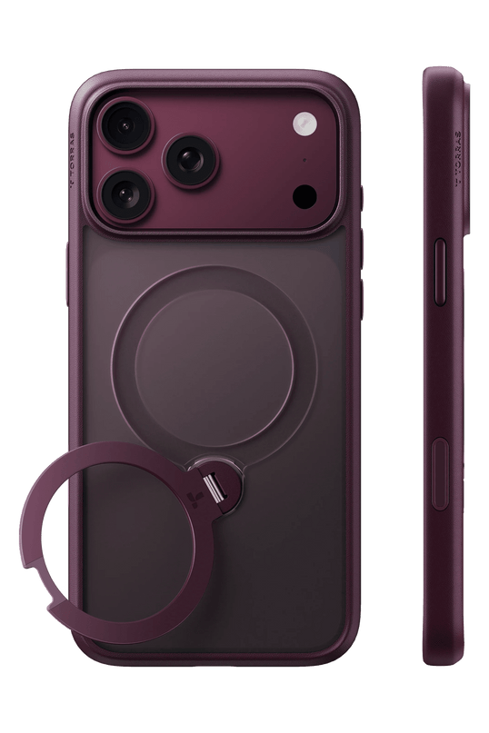 iPhone 18 Pro Max/17 Pro Max Ostand O1 Guardian Standlı Magsafe Kapak Kılıf - Bordo 2