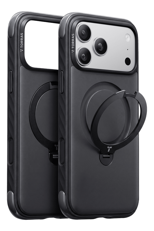 iPhone 18 Pro Max/17 Pro Max Ostand Q3 Rugg Standlı Magsafe Kapak Kılıf - Siyah