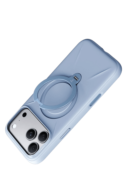 iPhone 18 Pro Max/17 Pro Max Ostand Q3 Silicone Standlı Magsafe Kapak Kılıf - Açık Mavi 3