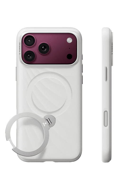 iPhone 18 Pro Max/17 Pro Max Ostand Q3 Silicone Standlı Magsafe Kapak Kılıf - Beyaz 3