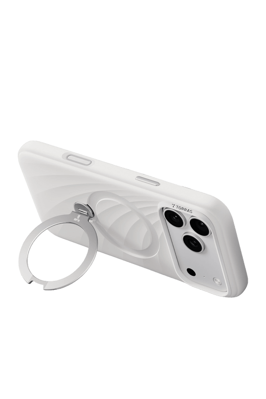 iPhone 18 Pro Max/17 Pro Max Ostand Q3 Silicone Standlı Magsafe Kapak Kılıf - Beyaz 5