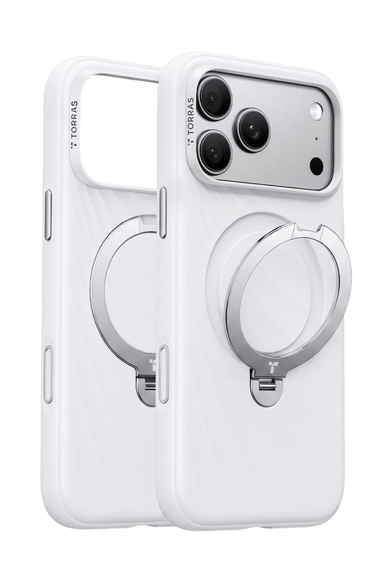 iPhone 18 Pro Max/17 Pro Max Ostand Q3 Silicone Standlı Magsafe Kapak Kılıf - Beyaz