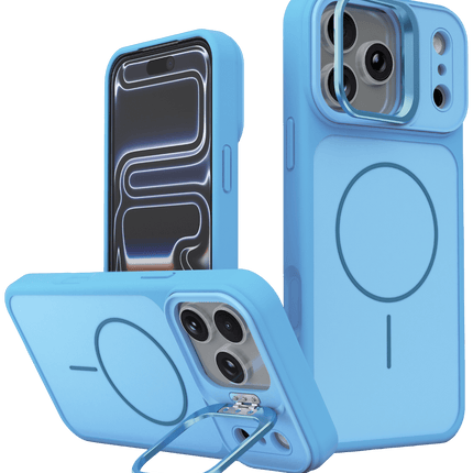 iPhone 18 Pro Max/17 Pro Max Pale Magsafe Standlı Kapak Kılıf - Sierra Blue