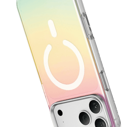 iPhone 18 Pro Max/17 Pro Max Rainbow Magsafe Kapak Kılıf - Gümüş 3