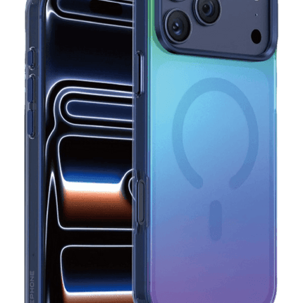 iPhone 18 Pro Max/17 Pro Max Rainbow Magsafe Kapak Kılıf - Mavi