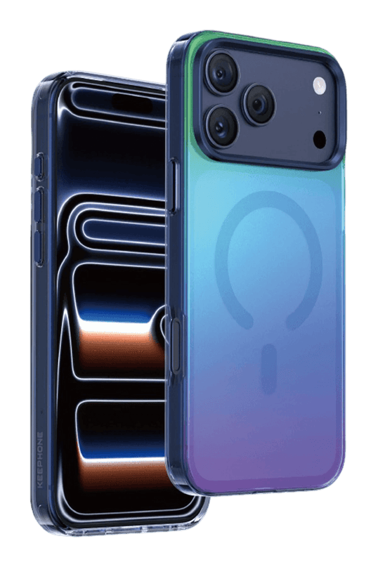 iPhone 18 Pro Max/17 Pro Max Rainbow Magsafe Kapak Kılıf - Mavi