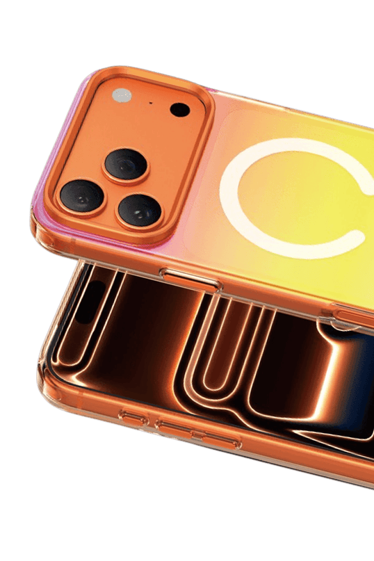 iPhone 18 Pro Max/17 Pro Max Rainbow Magsafe Kapak Kılıf - Turuncu 2 2