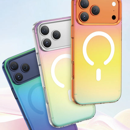 iPhone 18 Pro Max/17 Pro Max Rainbow Magsafe Kapak Kılıf - Turuncu 2 4