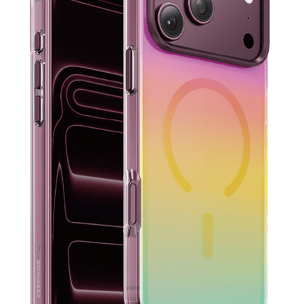 iPhone 18 Pro Max/17 Pro Max Rainbow Magsafe Kapak Kılıf - Bordo