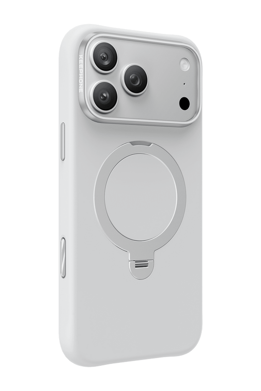 iPhone 18 Pro Max/17 Pro Max Rovana Standlı Magsafe Kapak Kılıf - Açık Gri 3