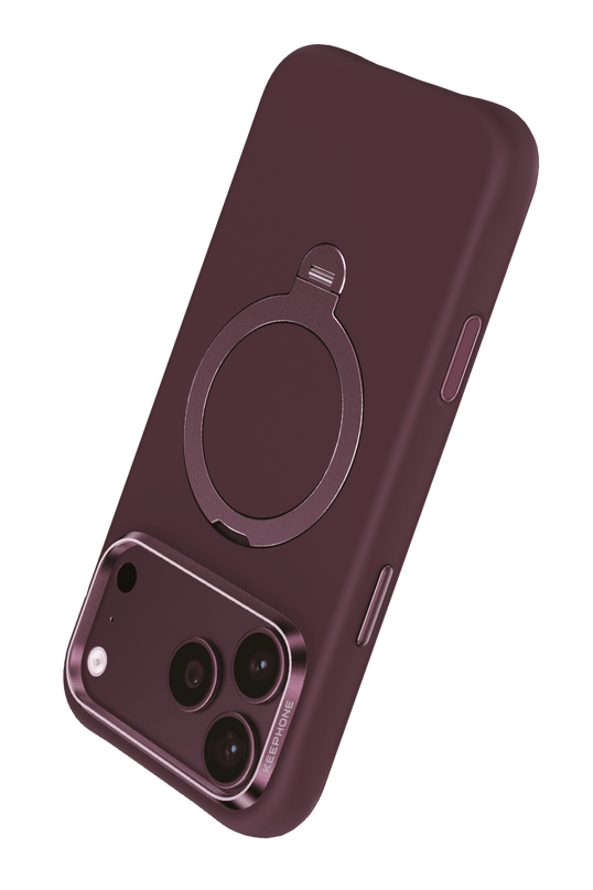 iPhone 18 Pro Max/17 Pro Max Rovana Standlı Magsafe Kapak Kılıf - Bordo 3