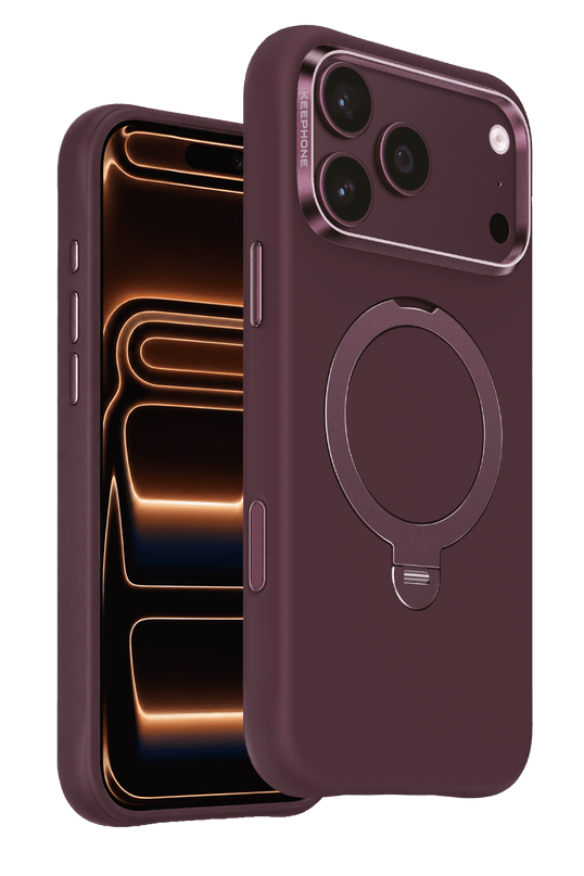 iPhone 18 Pro Max/17 Pro Max Rovana Standlı Magsafe Kapak Kılıf - Bordo