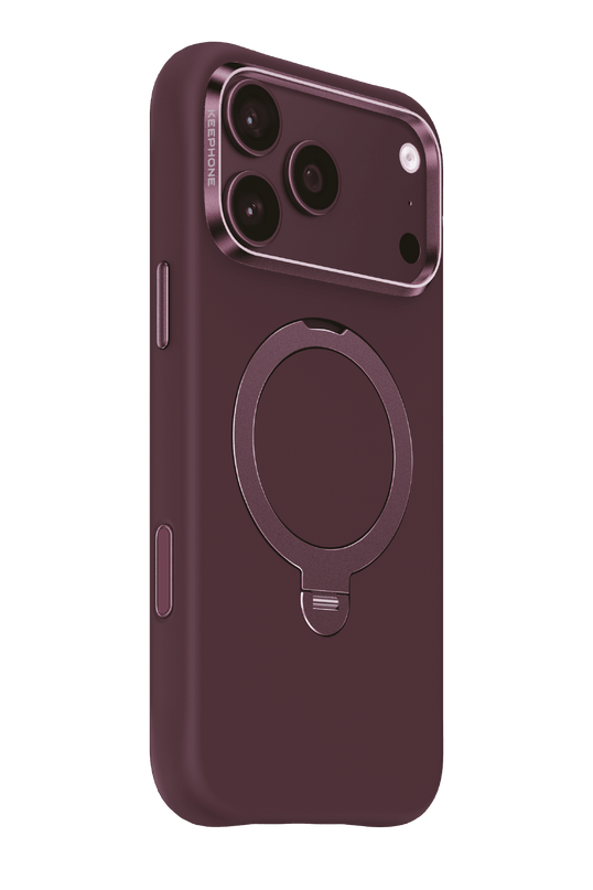 iPhone 18 Pro Max/17 Pro Max Rovana Standlı Magsafe Kapak Kılıf - Bordo 2