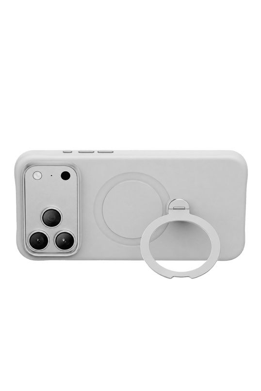 iPhone 18 Pro Max/17 Pro Max Rovana Standlı Magsafe Kapak Kılıf - Açık Gri 5