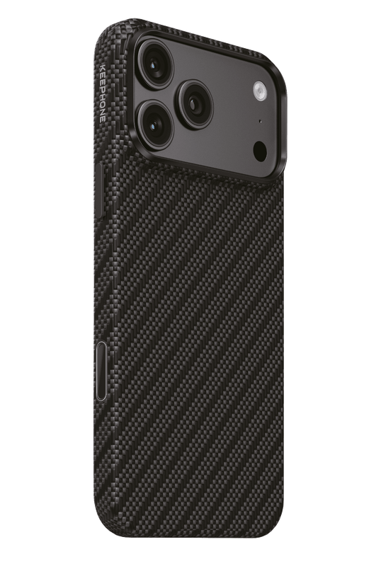 iPhone 18 Pro Max/17 Pro Max Titan Aramid Fiber Magsafe Kapak Kılıf - Siyah