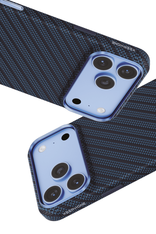 iPhone 18 Pro Max/17 Pro Max Titan Aramid Fiber Magsafe Kapak Kılıf - Lacivert 2