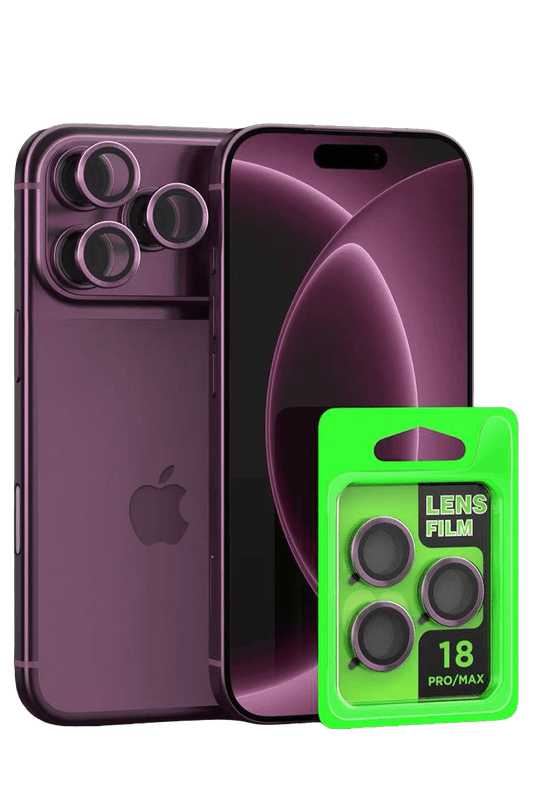 iPhone 18 Pro Raze Metal Kamera Lens - Bordo