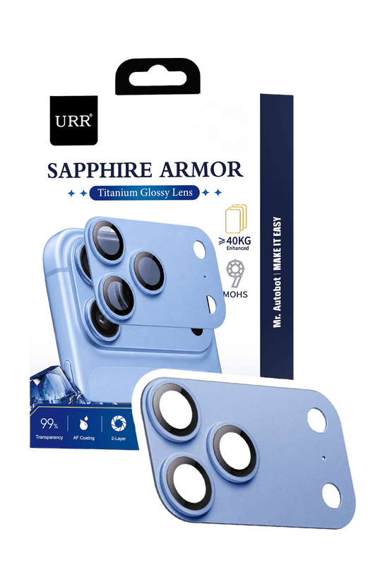 iPhone 18 Pro Sapphire Armor Kamera Lens Koruyucu - Mavi
