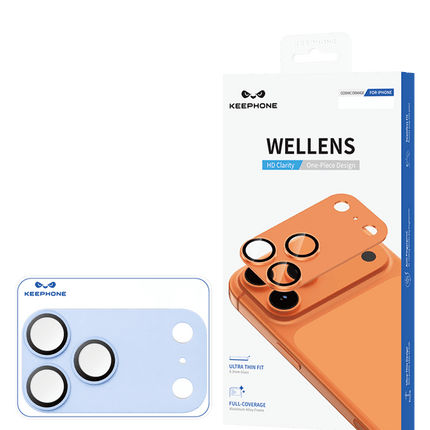 iPhone 18 Pro Wellens Kamera Lens Koruyucu - Açık Mavi