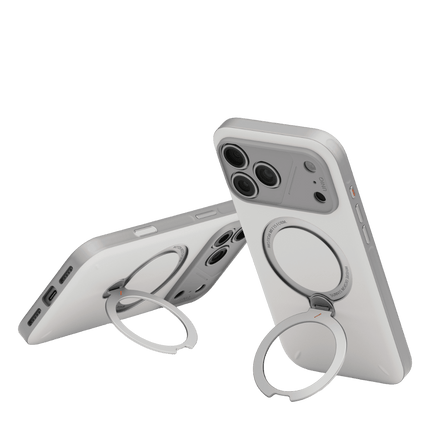 iPhone 18 Pro/17 Pro Elix Rotating Kickstand Kapak Kılıf - Gri 4