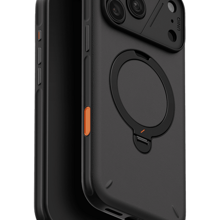 iPhone 18 Pro/17 Pro Elix Rotating Kickstand Kapak Kılıf - Siyah