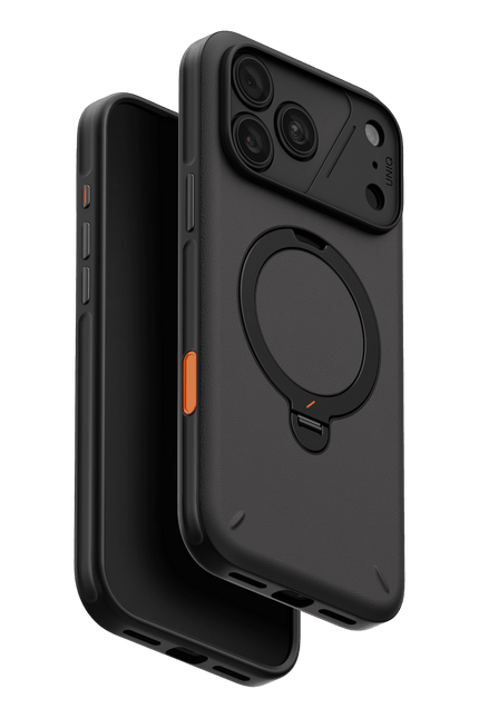 iPhone 18 Pro/17 Pro Elix Rotating Kickstand Kapak Kılıf - Siyah